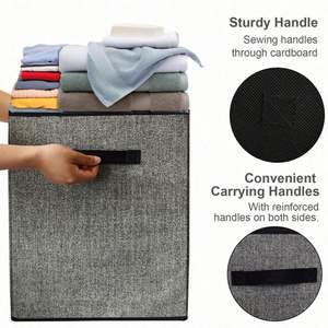 Wholesale Hot Selling Fabric File <b>Organizer</b> Bins Household <b>Wardrobe</b> Container Box Clothes House Accessory Caja De Almacenaje - Product Image 4