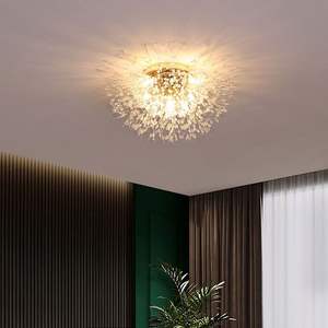 Belle entrée dorée style fleur Feu d'artifice Romantique chrome doré <span class=keywords><strong>Pissenlit</strong></span> abat-jour allée salon <span class=keywords><strong>plafonnier</strong></span> - Product Image 6