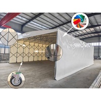 Tente d'entrepôt à structure en acier galvanisé, tente télescopique push-pull, auvent temporaire push-pull, tente pliante push-pull en PVC de haute qualité