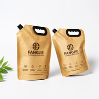Pochettes à bec verseur refermables 1L 2L 3L pour lessive avec poignée, haute barrière, pour recharge de liquide, sacs stand-up, emballage personnalisé