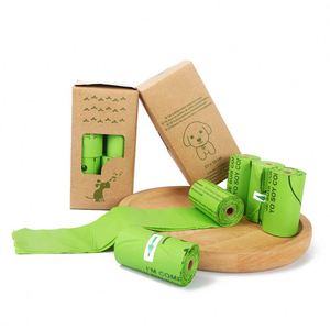 Sacs à déjections canines écologiques, emballage personnalisé, PLA compostable, plastique jetable, logo personnalisé, impression personnalisée acceptée - Product Image 2