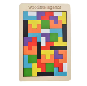 Set di Blocchi di Costruzione in Legno Colorati Fai-da-Te, Puzzle 3D Quattro-in-Uno, Giochi Educativi per Bambini - Product Image 5