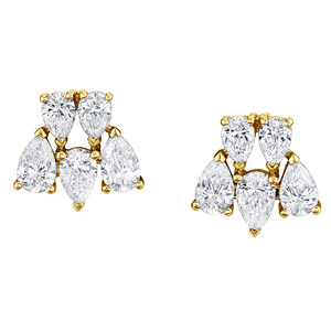 Pendientes de Diamantes de Oro de 18 Quilates con Diseño de <span class=keywords><strong>ANITA</strong></span> KO <span class=keywords><strong>Clara</strong></span>, Hechos a Mano en Latón, para Mujer, Ideales para Regalo, Fiestas y Uso Diario - Product Image 1