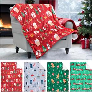 Christmas Snowman Santa Reindeer Flannel <b>Blanket</b> Throw <b>Blanket</b> Nap <b>Blanket</b> Xmas Gift Holiday Decor Fade Resistant Lightweight - Product Image 6
