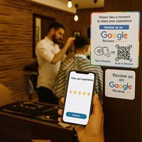 ملصق مراجعة Google NFC أبيض لزيادة تعليقات العملاء اضغط على مسح QR يعمل آيفون أندرويد-لا حاجة إلى اشتراك تطبيق علامة صغيرة 1