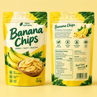 Sachet d'emballage alimentaire personnalisé imprimé pour chips de banane, chips de pommes de terre, snacks, biscuits et noix