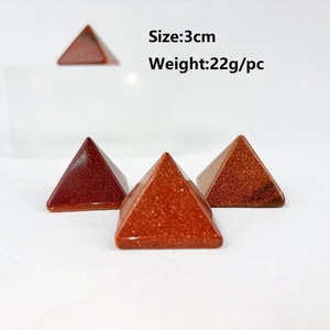 Pyramide de cristal de <span class=keywords><strong>sable</strong></span> d'or d'énergie de guérison polie de vente chaude pour la méditation d'énergie positive - Product Image 4