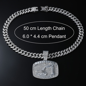Nouveau Collier Pendentif Géométrique Rectangulaire Simple Style Hip-Hop pour Hommes en Alliage, Vente en Gros de Bijoux Tendance 2026 - Product Image 5