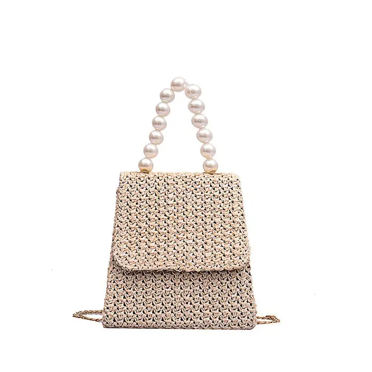 2022 Новый дизайн популярные модные простые соломенные пляжные сумки ручной работы классическая сумка на плечо женская сумочка на рынке Сингапура