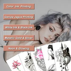 OEM ODM Color Printing Semi Permanent Eco-friendly Waterproof Fake Custom Temporary Tattoo Stickers