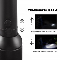 Oiseau lumineux en alliage d'aluminium IP66 ODM lampe de poche LED Rechargeable torche de chasse Zoom extérieur multifonctionnel pour le Camping