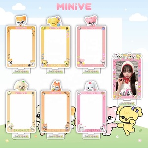 KPOP Idol Cute Cartoon POP UP IVE MINIVE Photocard Case Standee Soporte de acrílico Soporte de marco de acrílico - Product Image 1