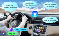 Radio para Auto con Pantalla Táctil, Receptor de Audio para Auto con Navegación GPS, Bluetooth para VW Skoda Seat Golf Passat Jetta, Estéreo para Auto, CarPlay