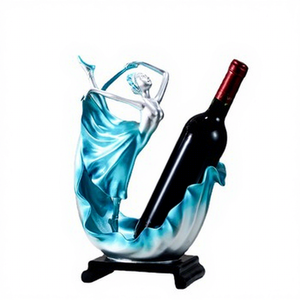 Gabinete de vino tinto de diseño moderno, estante de vino de resina de belleza para niña con soporte de exhibición para hoteles y base de <span class=keywords><strong>botella</strong></span> de vino para el hogar - Product Image 1