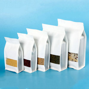 Empaque de Plástico <span class=keywords><strong>Flexible</strong></span> con Ventana, Bolsa de Papel Kraft de Fondo Plano de Ocho Lados con Impresión de Grabado Personalizada y Sellado Térmico de 8 mm - Product Image 5