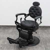 Fauteuil de Barbier Moderne de Luxe Inclinable avec Structure Métallique Robuste, Meuble de Salon Doré/Argenté pour Usage Scolaire