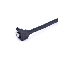 Cable de datos SATA 3.0 de 30 cm, negro, con conector SATA en ángulo recto y bloqueo, para HDD/SSD Serial ATA.
