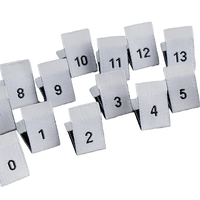 Étiquette tissée sur mesure 10 mm x 35 mm, motif rectangulaire, support sans ombre pour sérigraphie pour vêtements