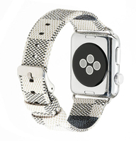 Bracelet de montre HUANLONG en cuir à motif quadrillé, style sport et loisirs, pour Watch 4/3/2/1, disponible en 3 couleurs