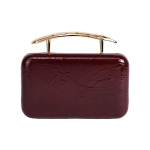 Top Handle Evening <b>Bag</b> for Women Stylish Faux PU Leather Clutch Purse Removable Gold Chain Shoulder <b>Bag</b> - Product Image 2