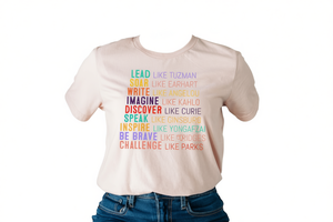 T-shirt Feminist Icons da donna, manica corta, girocollo, 100% cotone, casual, vestibilità regolare, stampa con lettere, per tutte le stagioni - Product Image 1