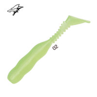 Wiggle Shad Doux En Plastique Swimbait Leurre De Pêche L'achigan à petite bouche Perche Pumpki Queue Leurre Souple De Haute Qualité