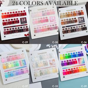 เวนดีนี 2026 ชุดเจลทาเล็บหลากสี 24 สี คุณภาพสูง ติดทนนาน ปราศจากสาร HEMA และ TPO ปลอดสารพิษ เจลยูวีสำหรับร้านทำเล็บ ขายส่ง - Product Image 2