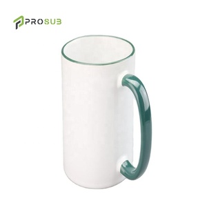Prosub bán buôn 11oz rim Màu sắc thăng hoa trống Mug DIY tùy chỉnh in chén gốm với xử lý - Product Image 2