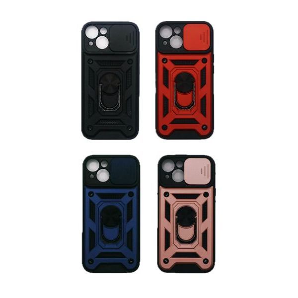Durable Stylish Armor Design TPU+PC Mobile Phone Case Magnetic Ring Holder for Jonson Brand Model 00026-PIXEL Ins Style
