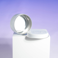 Pot en aluminium cylindrique personnalisé de 80 g avec bouchon à vis, emballage cosmétique à étiquette privée pour crème et lotion pour le visage de luxe