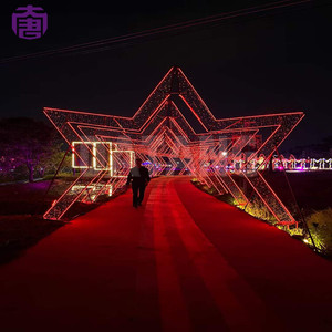 Décoration de Noël, Halloween et mariage : tunnel lumineux LED 3D moderne, grand format, extérieur, personnalisable, IP65, pour usage commercial. - Product Image 3