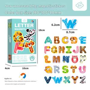 Adesivi per frigorifero magnetici morbidi transfrontalieri giocattoli da disegno cognitivo alfanumerico per bambini giocattoli Puzzle per asilo - Product Image 6