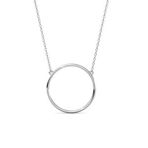Pendentif cercle orné de cristaux Swarovski Daisini en argent sterling 925 plaqué or 18 carats Collier <span class=keywords><strong>Olina</strong></span> élégant - Product Image 5