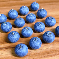 Liontin Buah Blueberry 3D Simulasi Resin 1.5cm, Aksesoris DIY Makanan Lucu untuk Anting, Kalung, Gantungan Kunci, Akrilik & Lucite