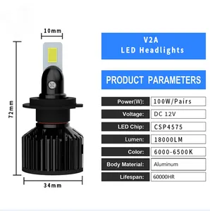 ヘッドライトプロジェクター高品質LEDカーライト自動車照明システムCSP4575チップH4H7電球H11カーアクセサリー90059006LED