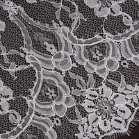 Tissu en dentelle française avec décoration en cordon pour robes de mariée féminines - Rayonne/Nylon de luxe élégant et raffiné