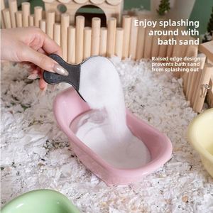 Bac de toilette pour hamster, anti-morsure, rond, double usage, anti-éclaboussures d'urine, pour hamsters dorés - Product Image 2