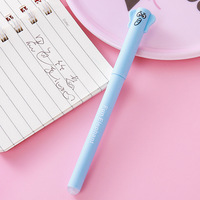 Stylo gel effaçable 0,5 mm, design créatif d'éléphant de dessin animé, outil d'écriture en plastique pour étudiants, logo personnalisé imprimé UV, bleu/rose/vert/gris