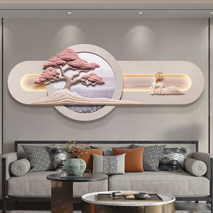 Décoration murale 3D moderne pour la maison, vente <span class=keywords><strong>en</strong></span> gros, <span class=keywords><strong>arbre</strong></span> tridimensionnel, design luxueux haut de gamme, peinture <span class=keywords><strong>en</strong></span> <span class=keywords><strong>relief</strong></span> dessinée à la main - Product Image 2