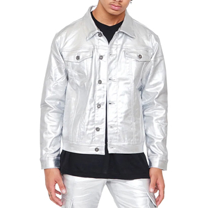 Service OEM en gros, veste en <span class=keywords><strong>jean</strong></span> de <span class=keywords><strong>moto</strong></span> personnalisée, tissu personnalisé, denim ciré, style bomber pour hommes - Product Image 5