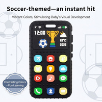 Vente en gros : Jouet de dentition pour bébé en silicone, motif ballon de football, jouet sensoriel, jouet à mâcher pour nourrisson en forme de téléphone de simulation, direct usine