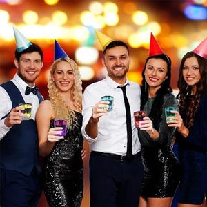 DAMAI Lot de verres à shot lumineux LED pour adultes, cadeaux de fête, accessoires de fête qui brillent dans le noir pour anniversaires et boîtes de nuit - Product Image 3