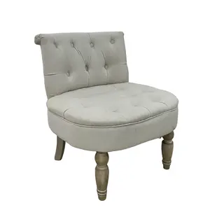 Nuevo producto, venta al por mayor, silla sin brazos de ocio individual de pierna de madera contemporánea para silla de sofá para el hogar