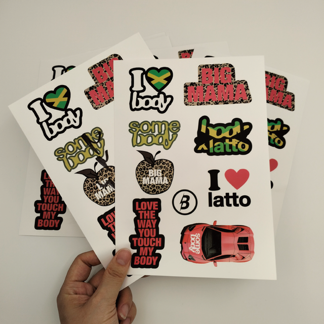 HP Digital Printed Kiss Cut Sticker Custom Self Adhesive Waterproof Vinyl Matte Cartoon Labels for Promotion