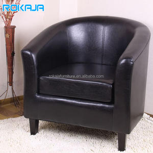 Lounge Restaurant Sofá individual con forma <span class=keywords><strong>de</strong></span> bañera Sillón Silla redonda clásica Moderno <span class=keywords><strong>Hotel</strong></span> Club <span class=keywords><strong>Opera</strong></span> Sofá <span class=keywords><strong>de</strong></span> cuero Pu Silla con reposabrazos - Product Image 1