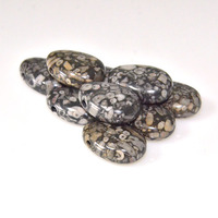 Guangdong usine larme pierre naturelle marron Turritella Agate Crinoïde 30mm pendentif à breloque pour hommes pour la fabrication de colliers