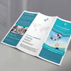 Wholesale personalized flyers-Hot personalized folding leaflet pages two - three - page printing custom size hotel hotel leaflet printing service flyers