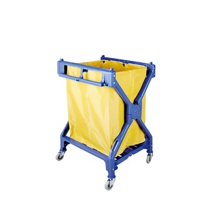 Chariot de nettoyage multifonctionnel d'hôtel de chariot en matière plastique solide de haute qualité - Product Image 6
