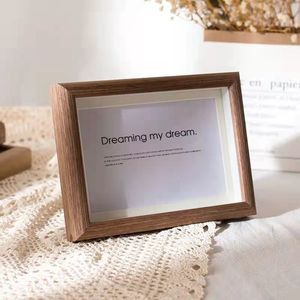 Simple and creative wooden 3D photo <b>frame</b>, tabletop oil pastel cardstock <b>frame</b>, 67810-inch bedroom wall-<b>mounted</b> photo <b>frame</b> - Product Image 2