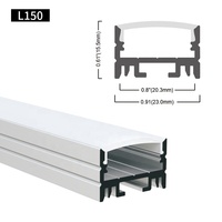 Bande lumineuse de plafond en aluminium, 23x15.5MM, pour cuisine, Bar, armoire, dissipateur de chaleur, boîtier, Extrusion, PC, PMMA, couverture, aluminium, profil Led